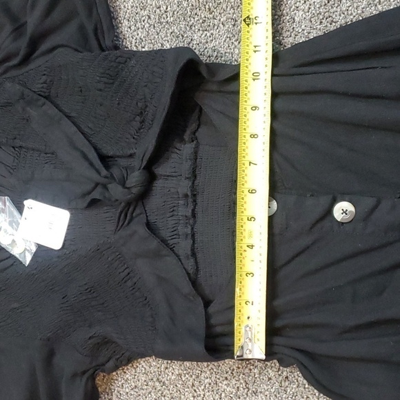 NWT Free People String of Hearts Cut Out Smocked Maxi Dress black Size XS - Picture 8 of 12